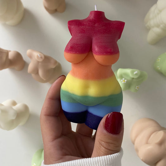 PRIDE Torsokerze | Regenbogen