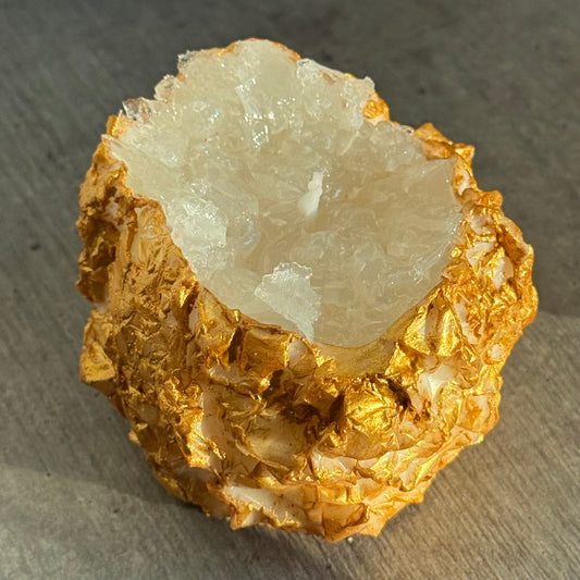 Bergkristall Geode | Kerze mit Duft