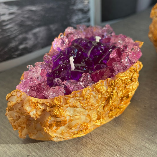 Crystal Candle | Amethyst Geode