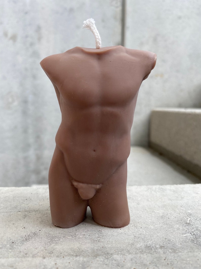 NUDE Skinny Male Torsokerze