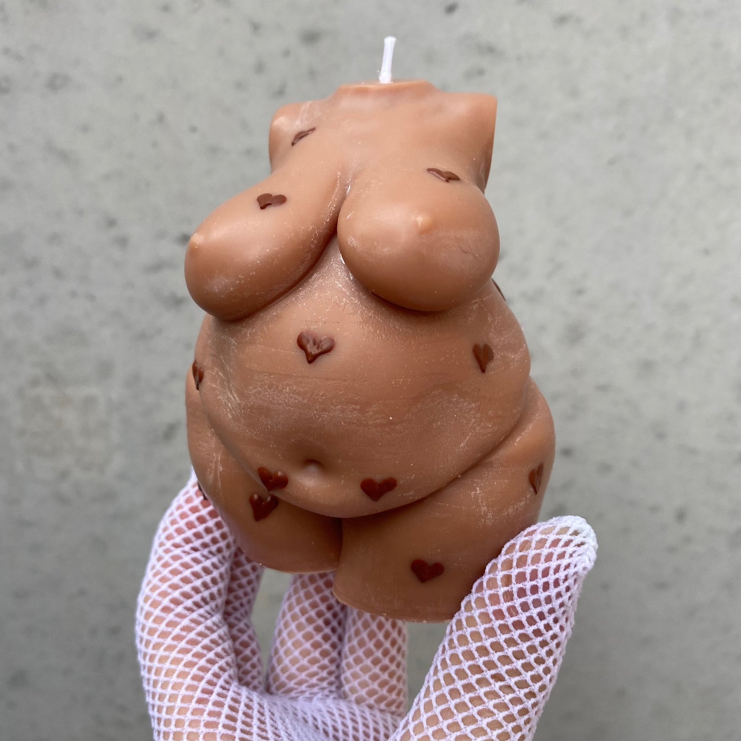 HERZEN BRAUN |Torsokerzen Brownie