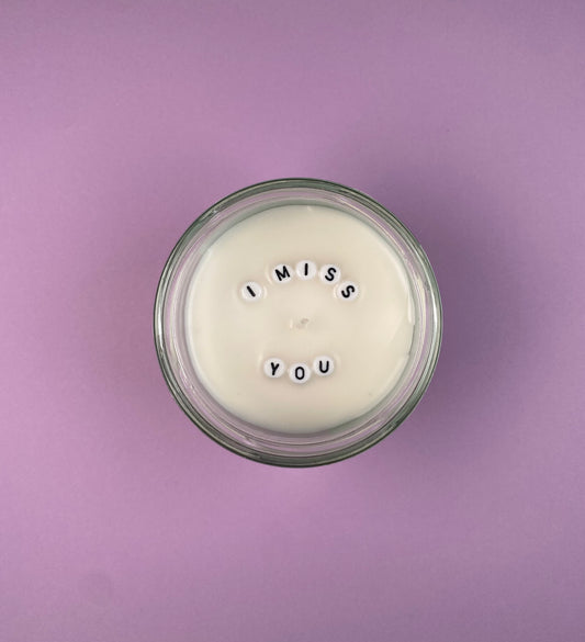 MESSAGE ME | I Miss You | Smiley im Glas mit Nachricht