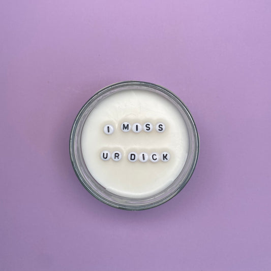 MESSAGE ME | I miss ur di** | Kerze mit Smiley im Glas