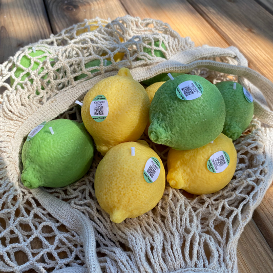 Zitrone | Limette mit Aufkleber