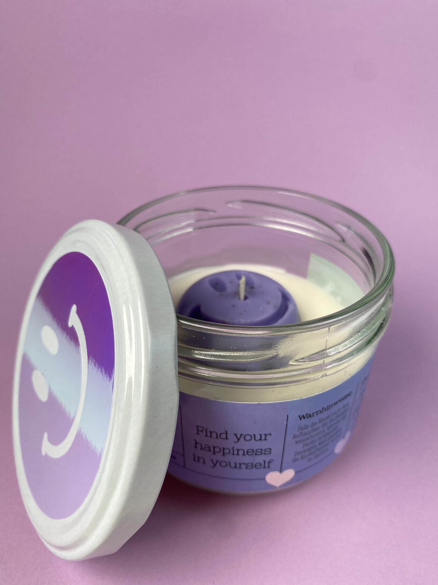 MESSAGE ME | I miss ur di** | Kerze mit Smiley im Glas