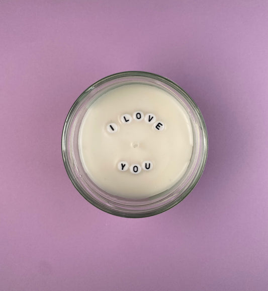 MESSAGE ME | I Love You | Smiley im Glas mit Nachricht