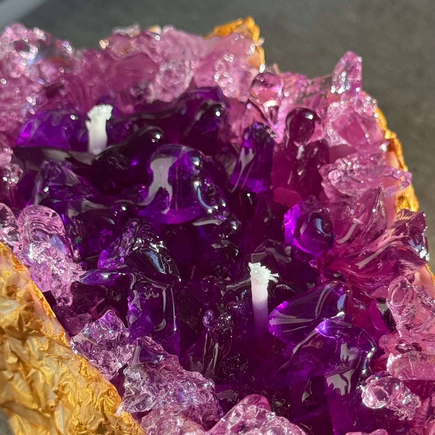 Crystal Candle | Amethyst Geode
