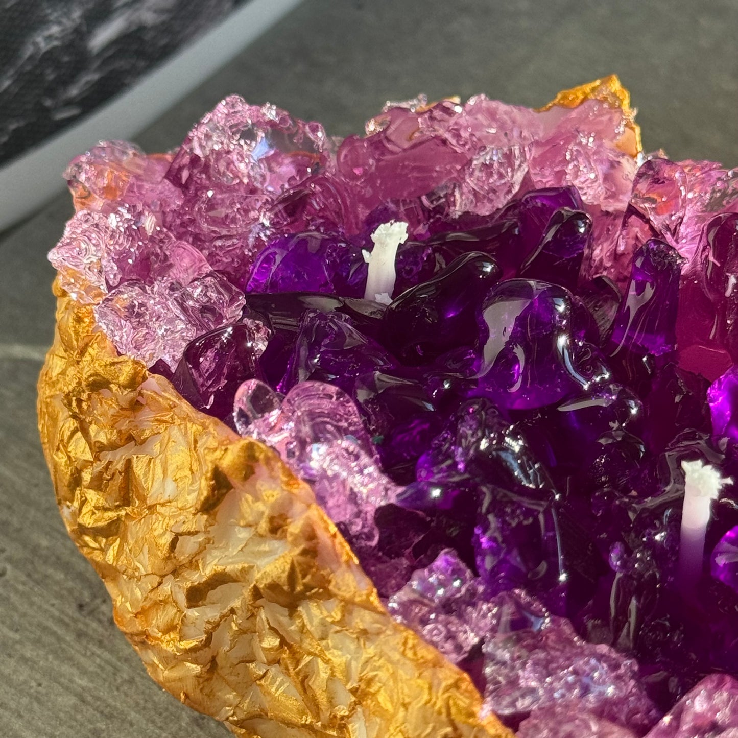 Crystal Candle | Amethyst Geode