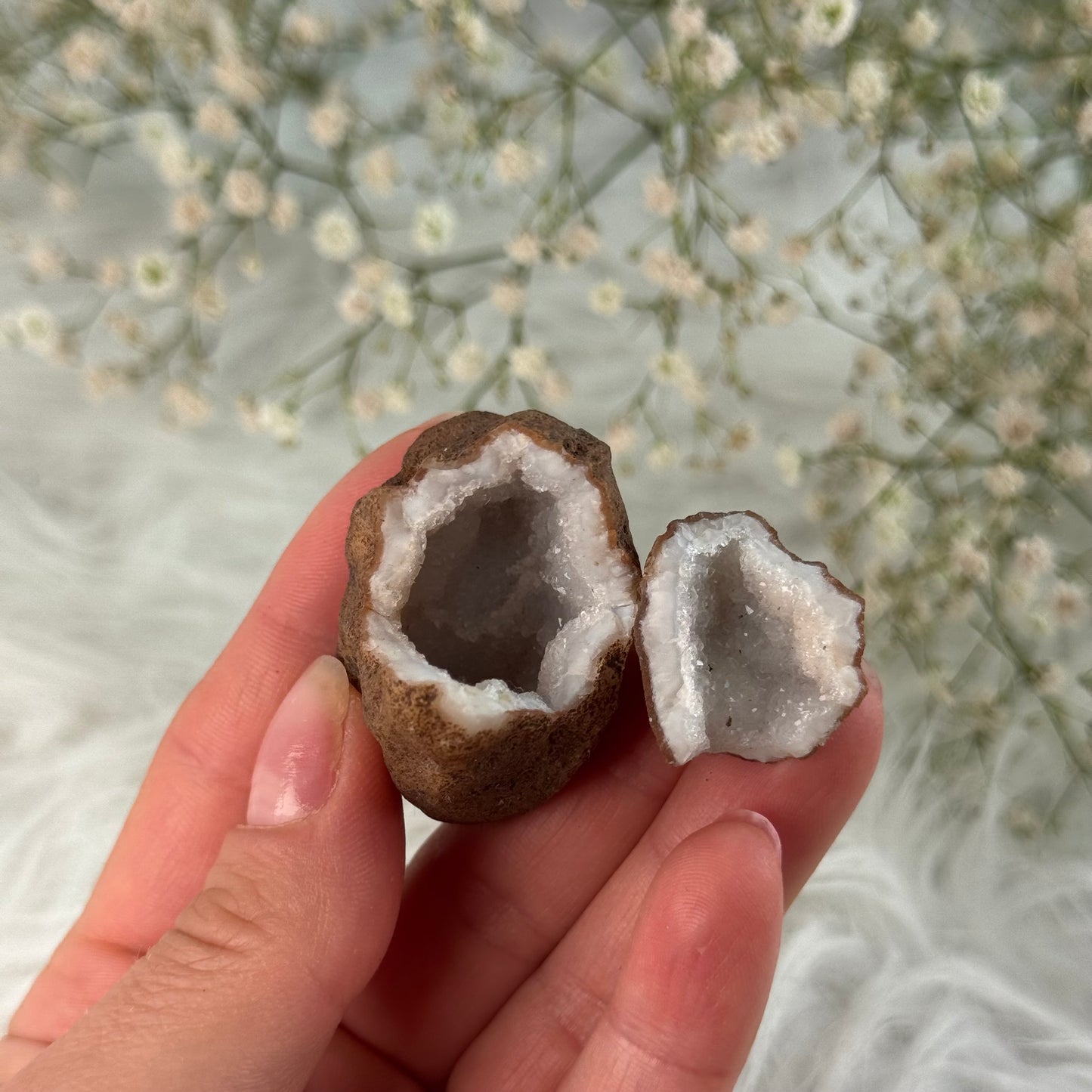|Bergkristall Geodenpaar klein