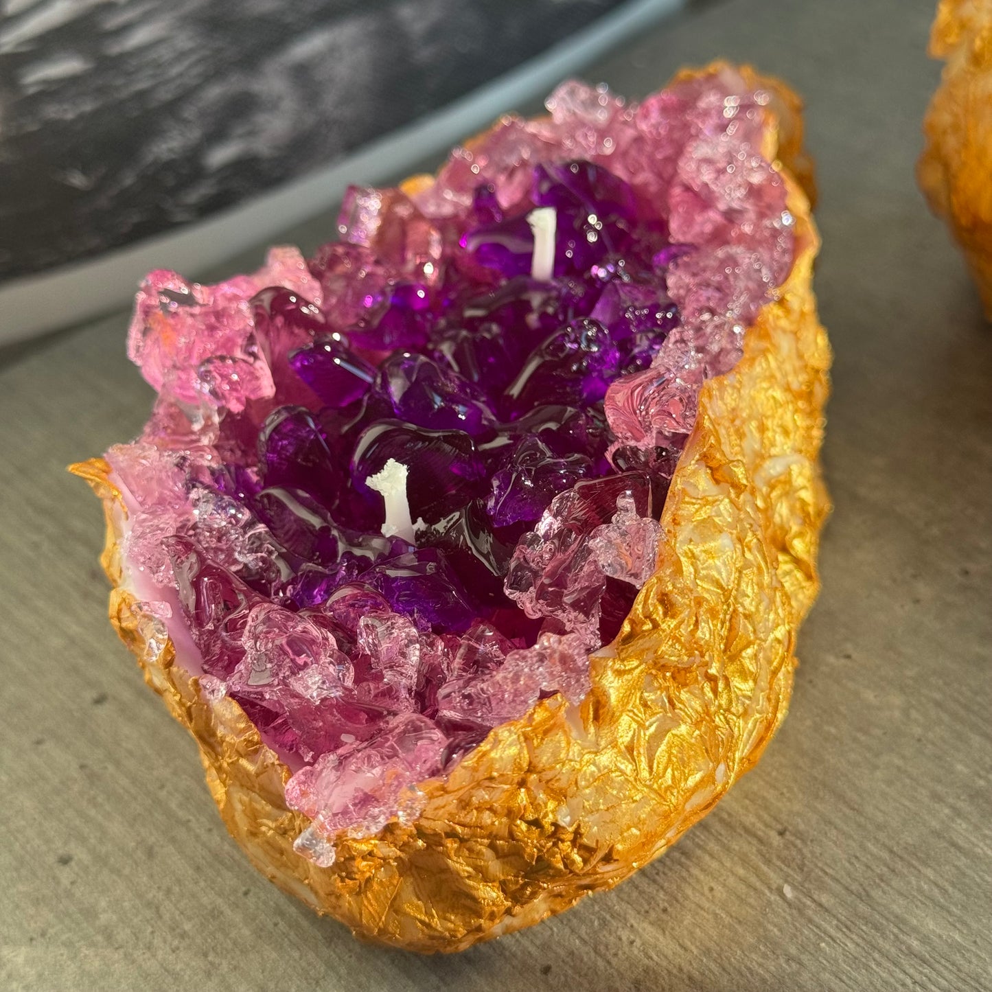 Crystal Candle | Amethyst Geode