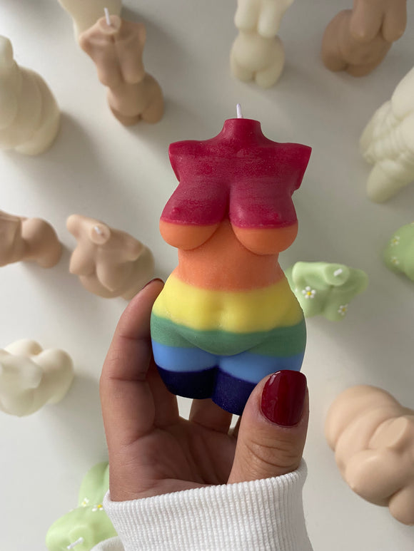 PRIDE Torsokerze | Regenbogen